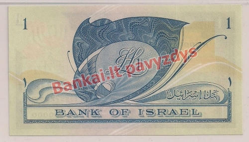 1 Liros banknoto galinė pusė