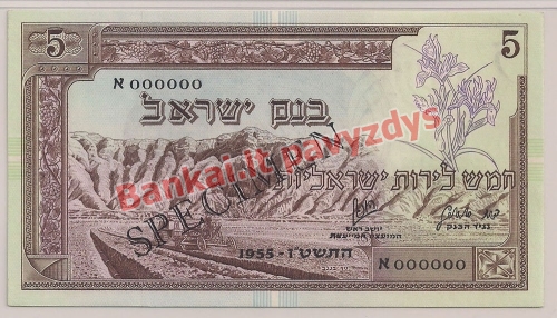 5 Lirotų banknoto priekinė pusė