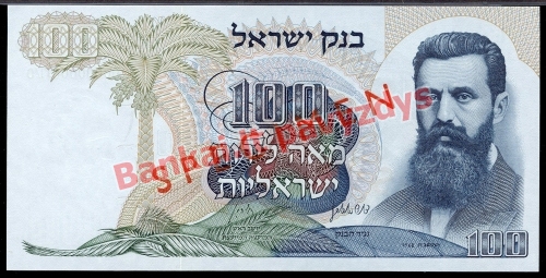 100 Lirotų banknoto priekinė pusė