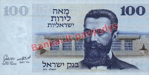 100 Lirotų banknoto priekinė pusė