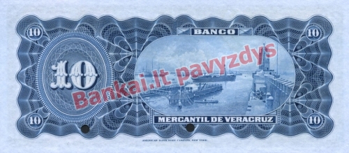 10 Pesų banknoto galinė pusė