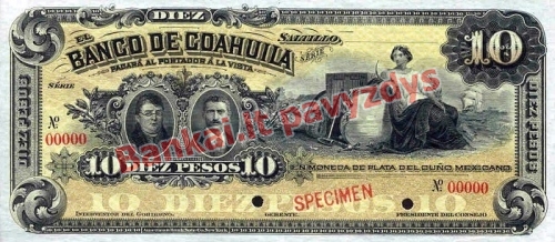 10 Pesų banknoto priekinė pusė