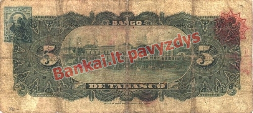 5 Pesų banknoto galinė pusė