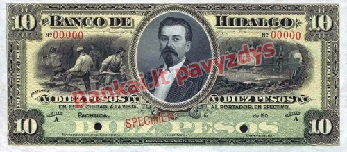 10 Pesų banknoto priekinė pusė