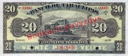 20 Pesų banknoto priekinė pusė