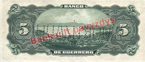 5 Pesų banknoto galinė pusė