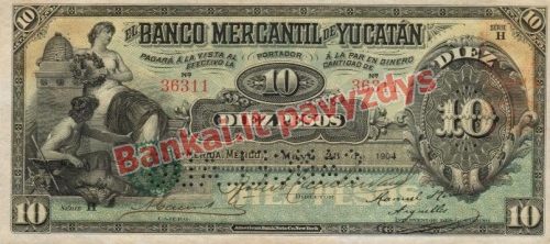 10 Pesų banknoto priekinė pusė