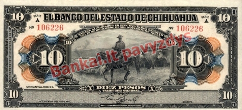 10 Pesos  banknoto priekinė pusė