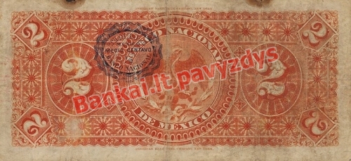 2 Pesų banknoto galinė pusė