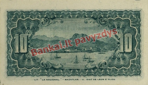 10 Centavų banknoto galinė pusė