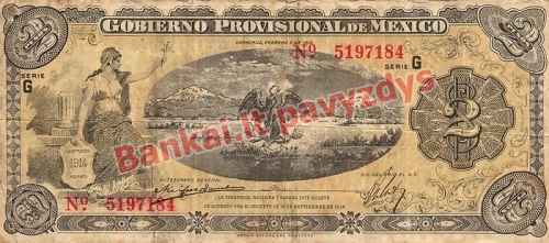 2 Pesų banknoto priekinė pusė