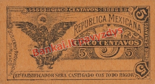 5 Centavų banknoto galinė pusė