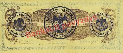 5 Pesos  banknoto galinė pusė