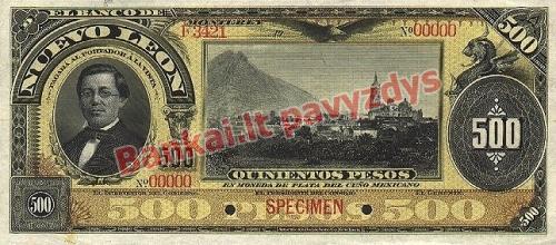 500 Pesų banknoto priekinė pusė