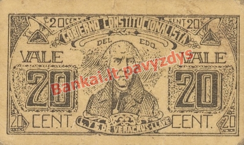 20 Centavų banknoto priekinė pusė