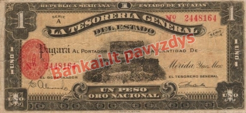 1 Peso banknoto priekinė pusė
