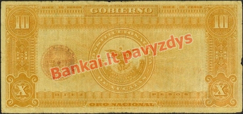 10 Pesų banknoto galinė pusė