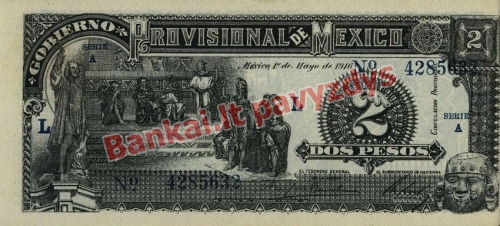 2 Pesų banknoto priekinė pusė