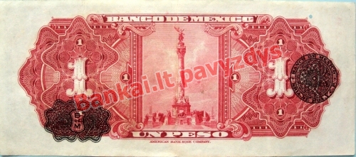 1 peso banknoto galinė pusė