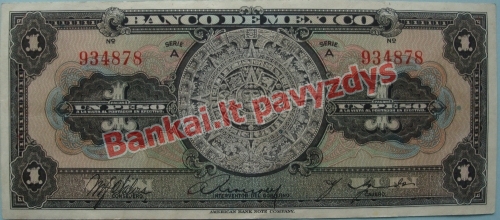 1 peso banknoto priekinė pusė
