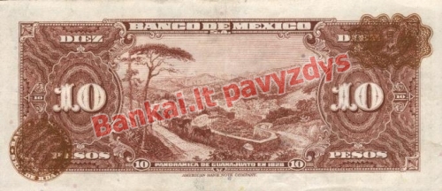 10 Pesų banknoto galinė pusė