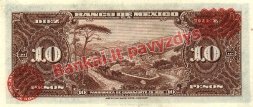 10 Pesų banknoto galinė pusė