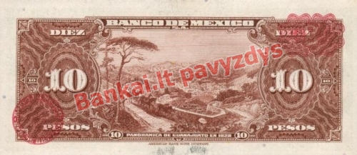10 Pesų banknoto galinė pusė