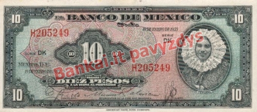 10 Pesų banknoto priekinė pusė