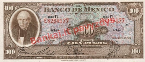 100 Pesų banknoto priekinė pusė