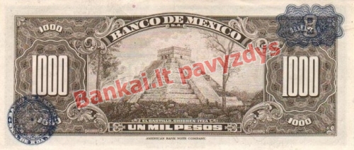 1000 Pesų banknoto galinė pusė