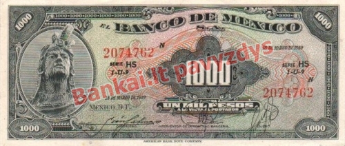 1000 Pesų banknoto priekinė pusė