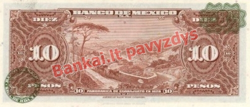 10 Pesų banknoto galinė pusė