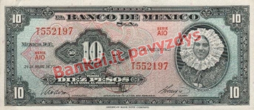 10 Pesų banknoto priekinė pusė