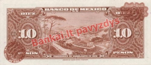 10 Pesų banknoto galinė pusė
