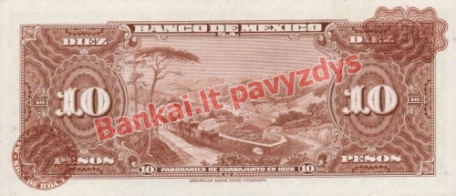 10 Pesų banknoto galinė pusė