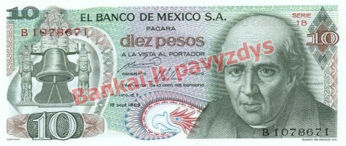10 Pesų banknoto priekinė pusė