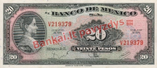 20 Pesų banknoto priekinė pusė