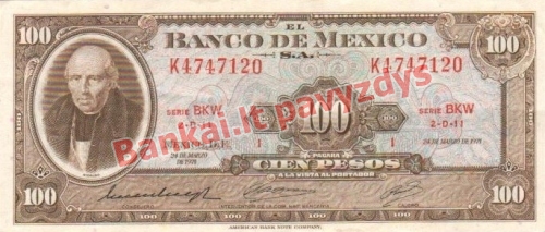 100 Pesų banknoto priekinė pusė
