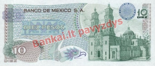 10 Pesų banknoto galinė pusė