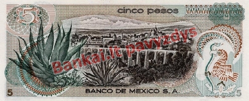 5 Pesų banknoto galinė pusė