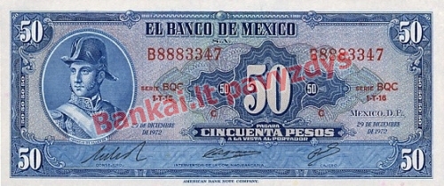 50 Pesos  banknoto priekinė pusė