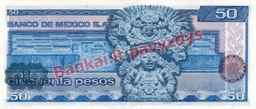 50 Pesų banknoto galinė pusė