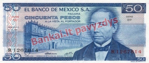 50 Pesų banknoto priekinė pusė