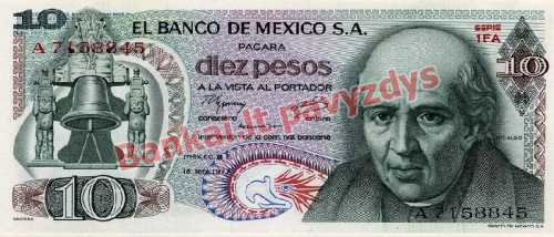 10 Pesų banknoto priekinė pusė