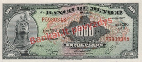 1000 Pesų banknoto priekinė pusė