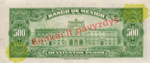500 Pesų banknoto galinė pusė