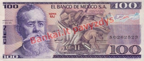 100 Pesų banknoto priekinė pusė
