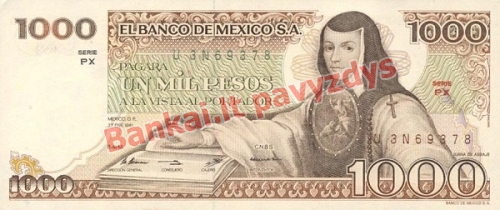 1000 Pesų banknoto priekinė pusė