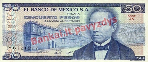 50 Pesų banknoto priekinė pusė