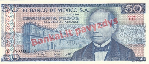 50 Pesos  banknoto priekinė pusė